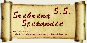 Srebrena Stepandić vizit kartica
